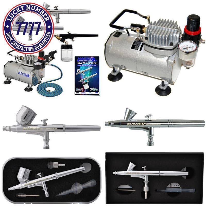 Master Airbrush Multi-Purpose Professional Airbrushing System with 3 Airbrushes