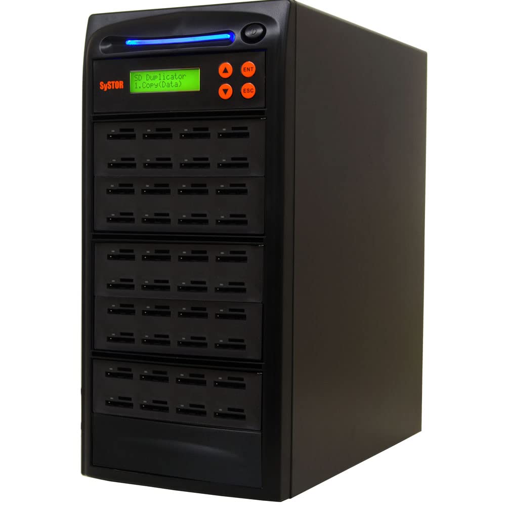 Systor 1:7 SD/microSD Card Duplicator - 2GB/Min - Standalone Multiple Flash Memory Copier & Eraser/Sanitizer, Speeds Up to 33MB/Sec (SYS-SD-7)