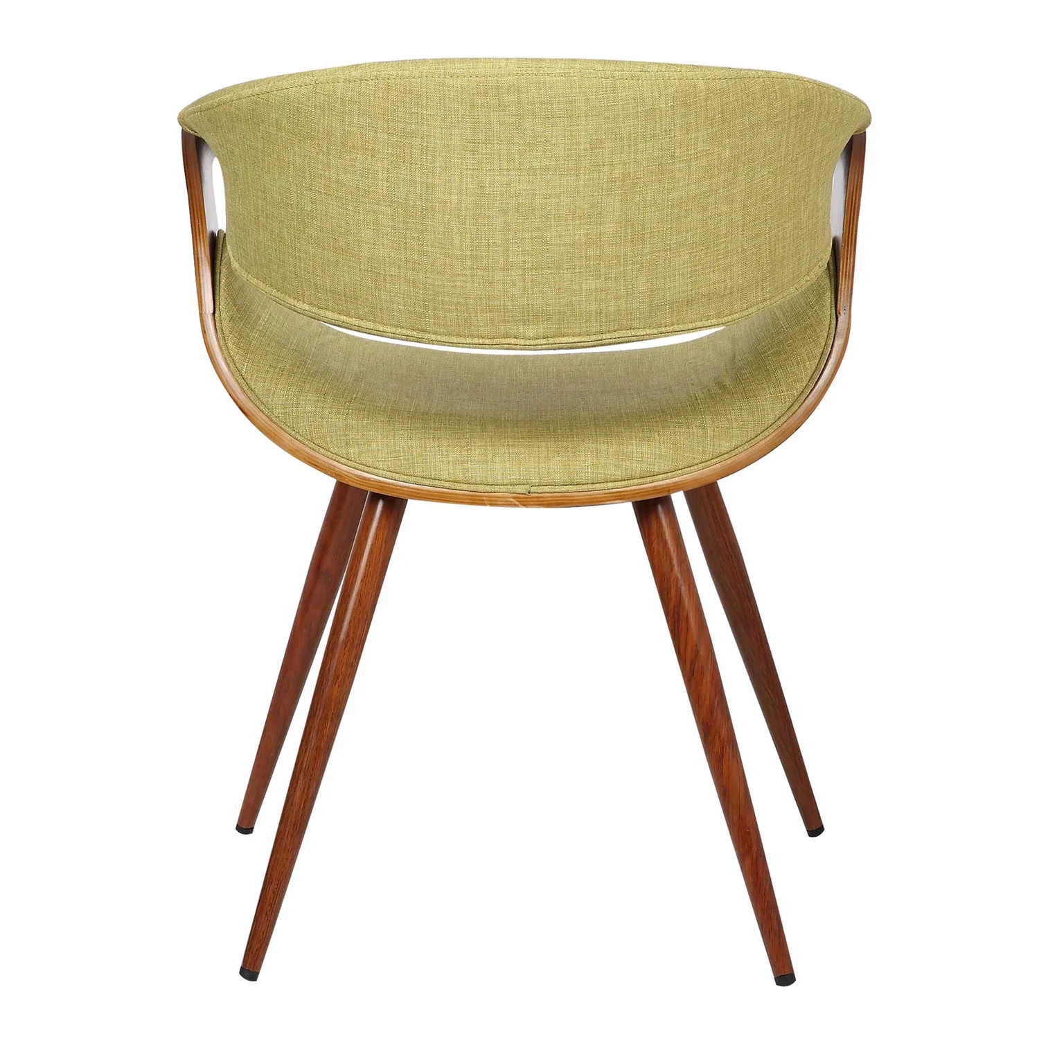 Armen Living Butterfly Modern Fabric Dining Chair in Walnut and Charcoal