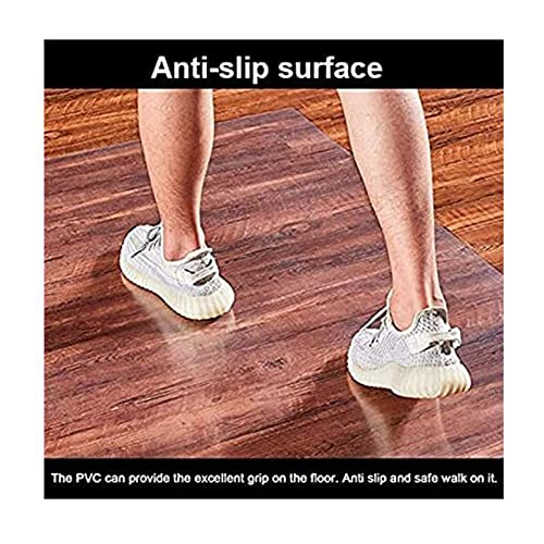 Clear Vinyl Plastic Floor Runner Protector 1.5mm Thick Runner Rug Hardwood Cover Protector Clear Carpet, Wood Floor/Tile/Table Top Waterproof Rug Runner,90/114cm Wide,length 50-400cm,Area Rug Clear Vi