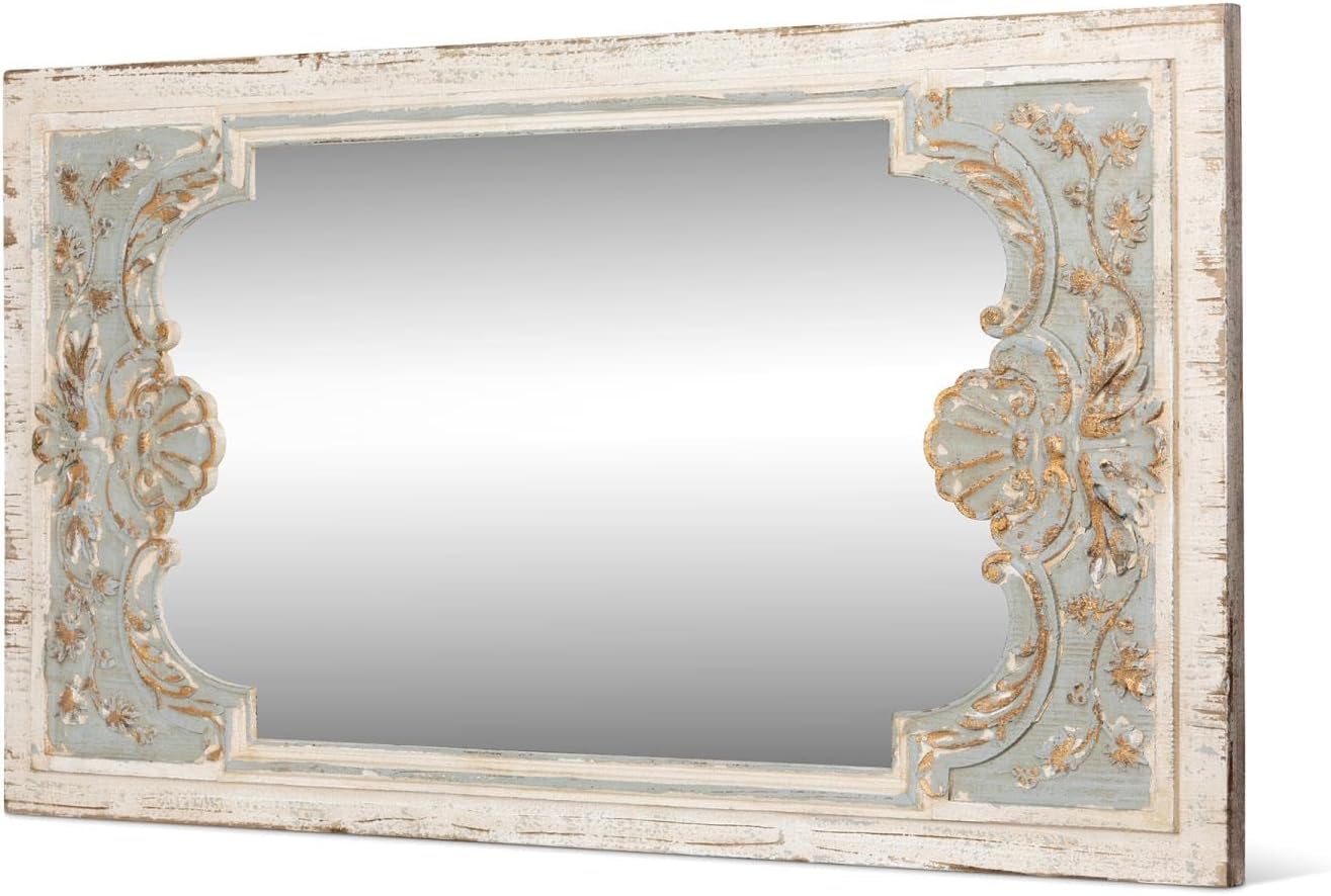 Park Hill Collection Country French Coquille Carved Wood Mirror