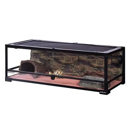 REPTIZOO Reptile Glass Terrarium with Double Hinge Door 36 inch x 18 inch x 12.6 inch(35 Gallon)