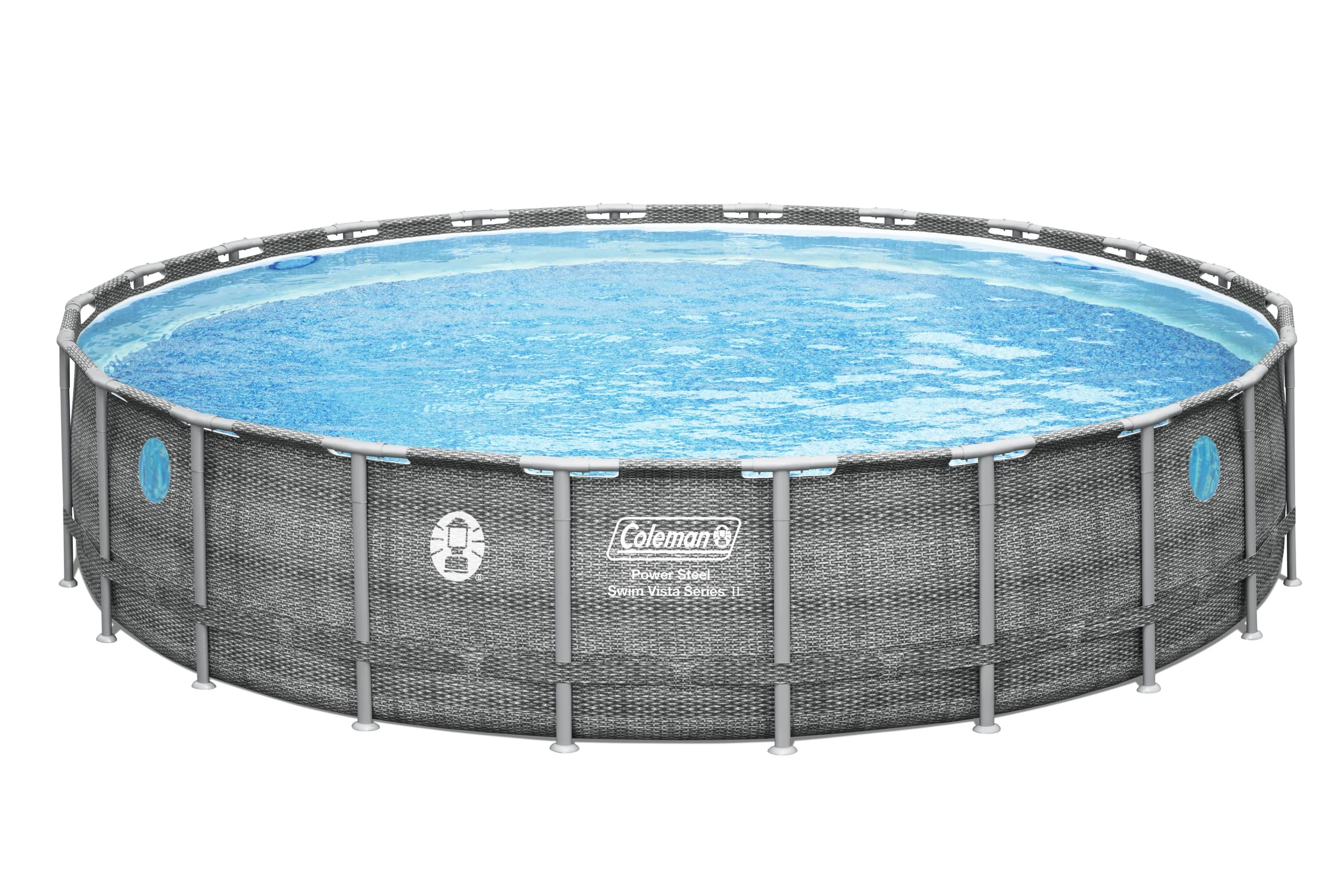 Coleman 22'x52" Power Steel Frame Swim Vista II Round Swimming Pool Set