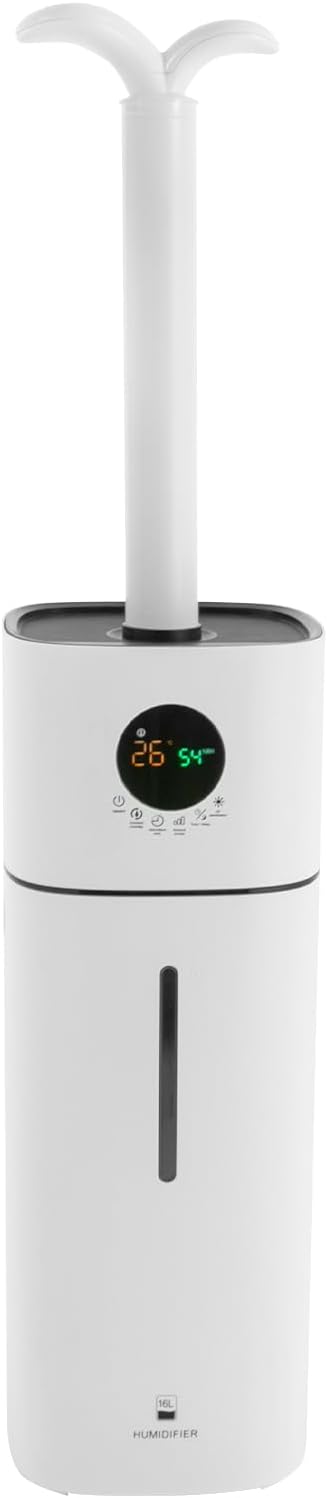 Humidifiers for Large Room, 3.52Gal/16L Whole House Humidifiers, Ultrasonic Cool Mist Top Fill Humidifier Mist Speed 21.12oz/ h, Remote, Quiet Tower Humidifier for Baby Bedrooms Plant Yoga Sleep