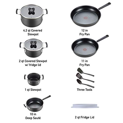 T-fal All-In-One Hard Anodized Dishwasher Safe Nonstick Cookware Set