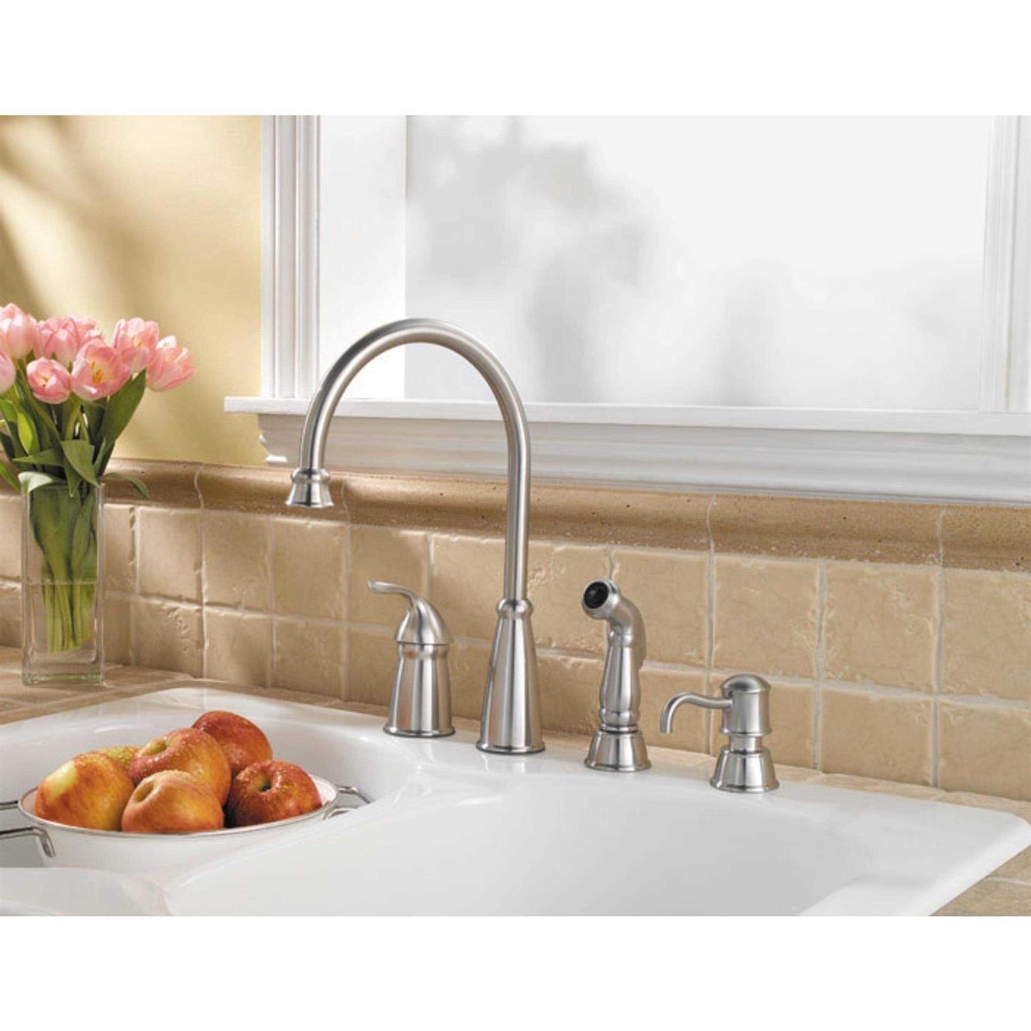 Pfister Avalon One-Handle Kitchen Faucet with Side Spray GT26-4CBS