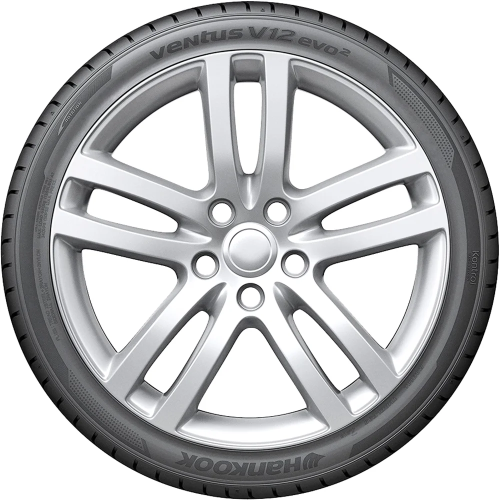 Set of 4 (FOUR) Hankook Ventus V12 Evo2 225/40R19 ZR 93Y XL Performance Tires Fits: 2015-23 Mercedes-Benz C300 4Matic, 2017-23 BMW 330i Base