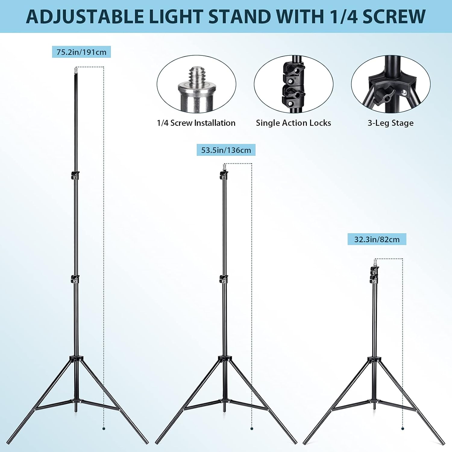 PHOPIK Softbox Photography Lighting Kit: Photo Studio Equipment 30 x 30 inches with E27 85W 5400K Light Bulb and Adjustable Height Light Stand for Filming Video, Photo Shooting and Streaming Pack of 2