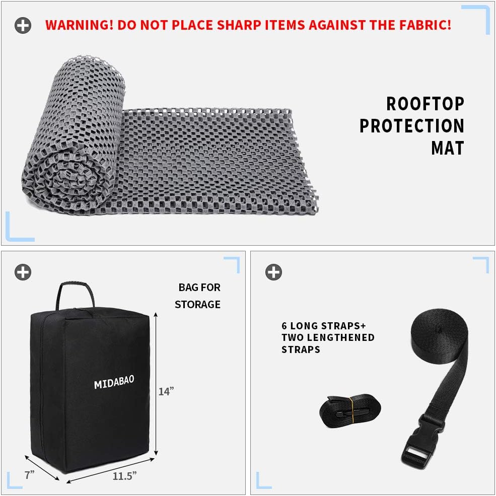 Thickened 21 Cubic Waterproof Duty Car Roof Top Carrier-Car Cargo Roof Bag Car Roof Top Carrier ，Includes Anti-Slip Mat