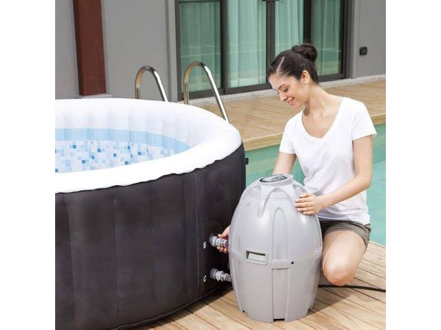 Bestway SaluSpa Inflatable Hot Tub Spa Jacuzzi with Full Chlorine Sanitizer Kit