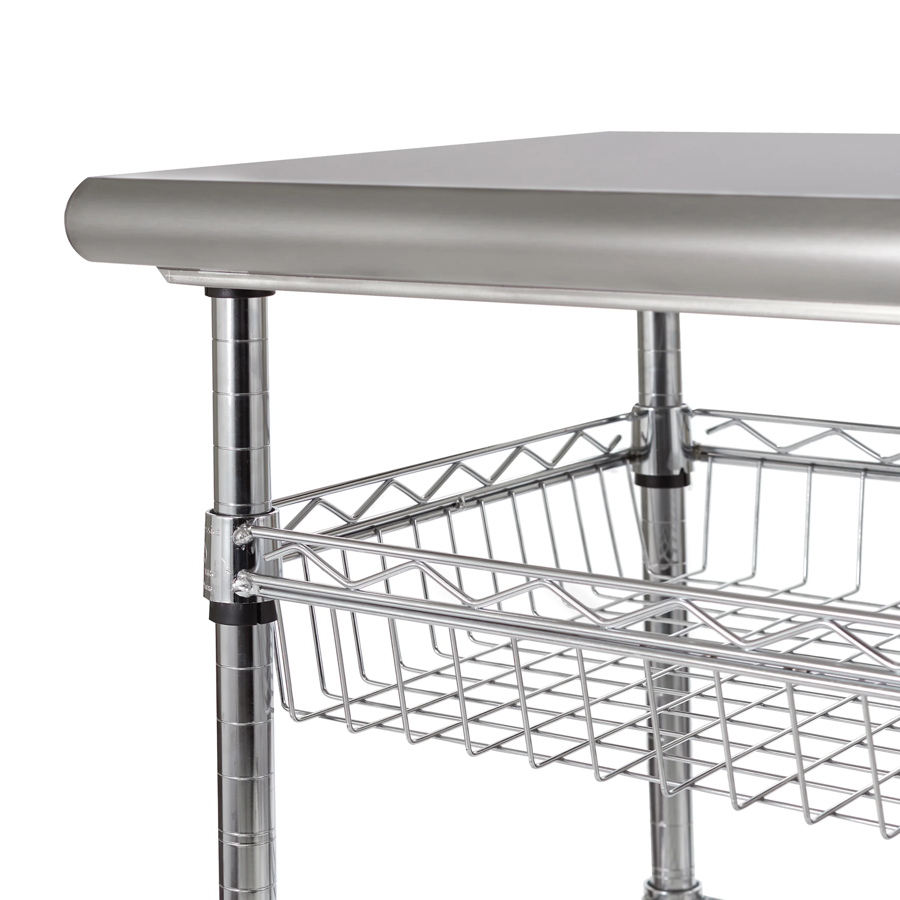 Seville Classics Stainless Steel Kitchen Cart