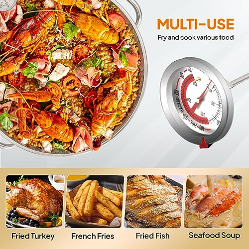 ROVSUN 60QT Turkey Fryer with Aluminum Boiler Steamer Basket & 150,000BTU Propane Burner, Outdoor Gas Deep Fryer & Seafood Crawfish Boil Pot Set with High Pressure Propane Regulator and Hose