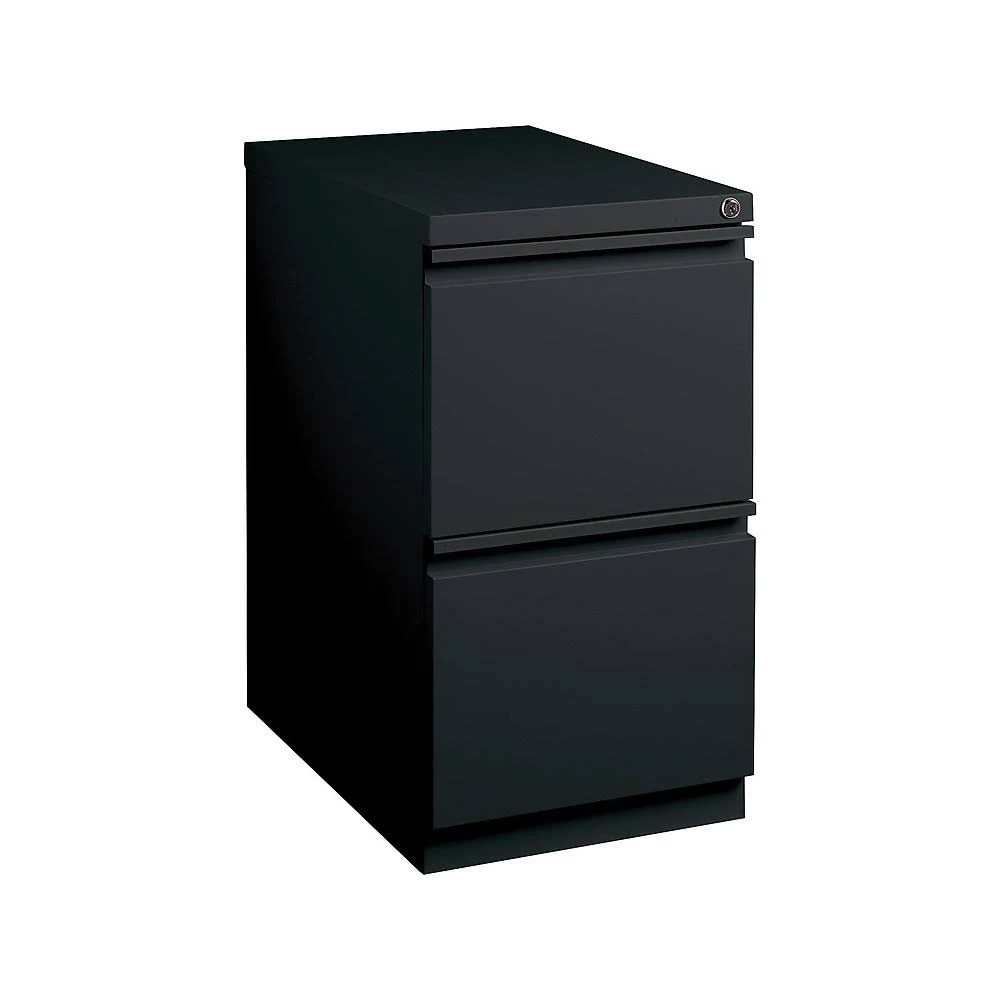 Staples - Vertical filing cabinet - mobile - 2 drawers - metal - black