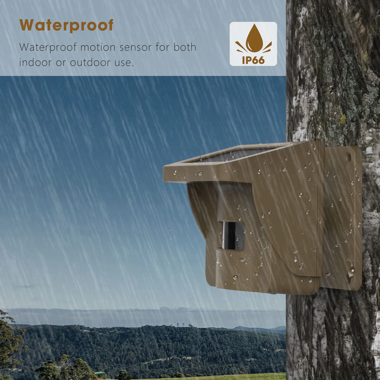 TOGUARD Solar Driveway Alarm Wireless Outside Weatherproof 1/2 Mile Long Range Driveway Sensor IP66 Waterproof Outdoor Motion Sensor Alarm