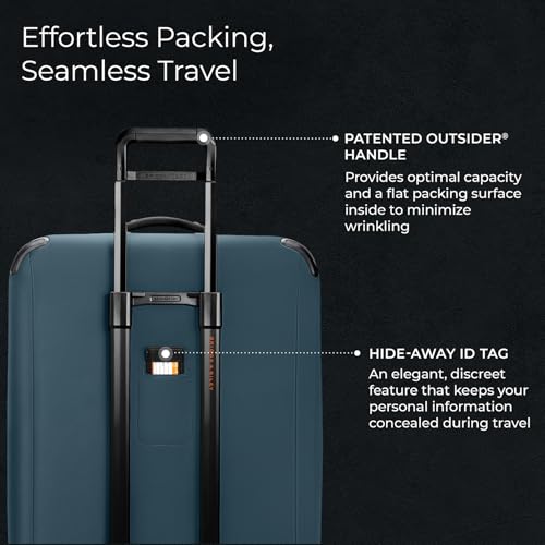 Briggs & Riley Domestic 22" Carry On Expandable Spinner - Luggage for Travel, Suitcases with Wheels, Softside Rolling Bag for Men & Women, Self-Repairing Zipper - ZDX Collection, Black