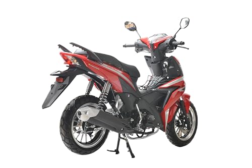 125CC 4 SPEED MOPED MOTORCYCLE STREET MOTORCYCLE BD125-9 (RED)