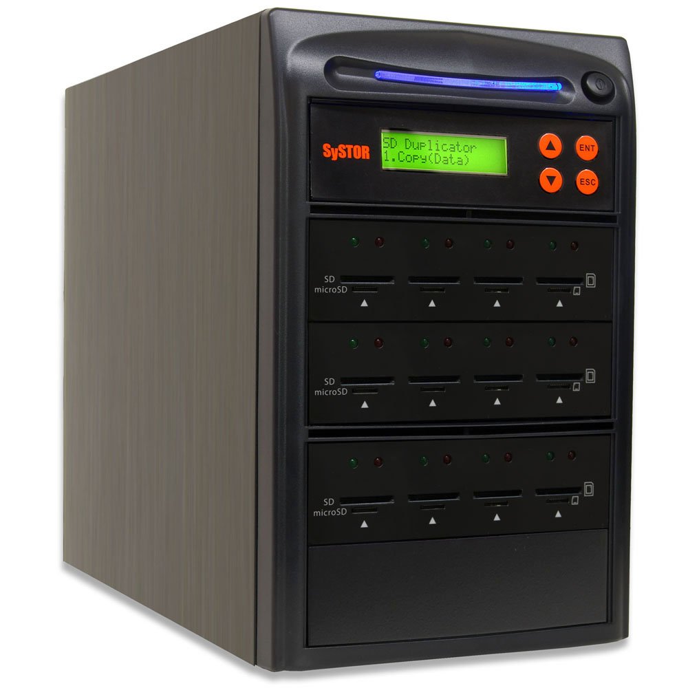 Systor 1:7 SD/microSD Card Duplicator - 2GB/Min - Standalone Multiple Flash Memory Copier & Eraser/Sanitizer, Speeds Up to 33MB/Sec (SYS-SD-7)
