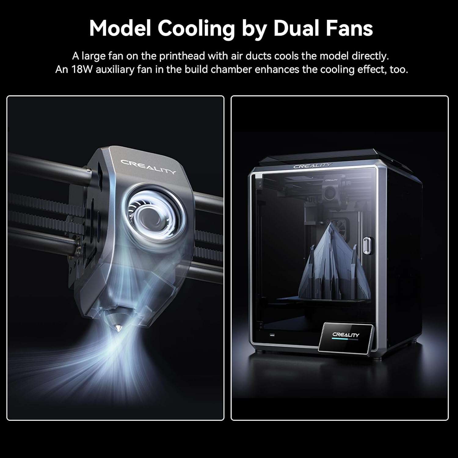 Official Creality K1 Speedy 3D Printer Bundle with AI Camera - Experience 600mm/s High-Speed Printing with Advanced Monitoring and Filming Capabilities!