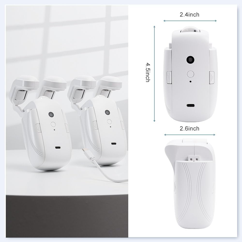Smart Automatic Curtain Opener: 2PCS Remote Control Electric Curtain Robot with App/WiFi/Remote, High-Performance Motor Compatible with Alexa, Google, Siri for Roman Rod, T/U-shaped Track