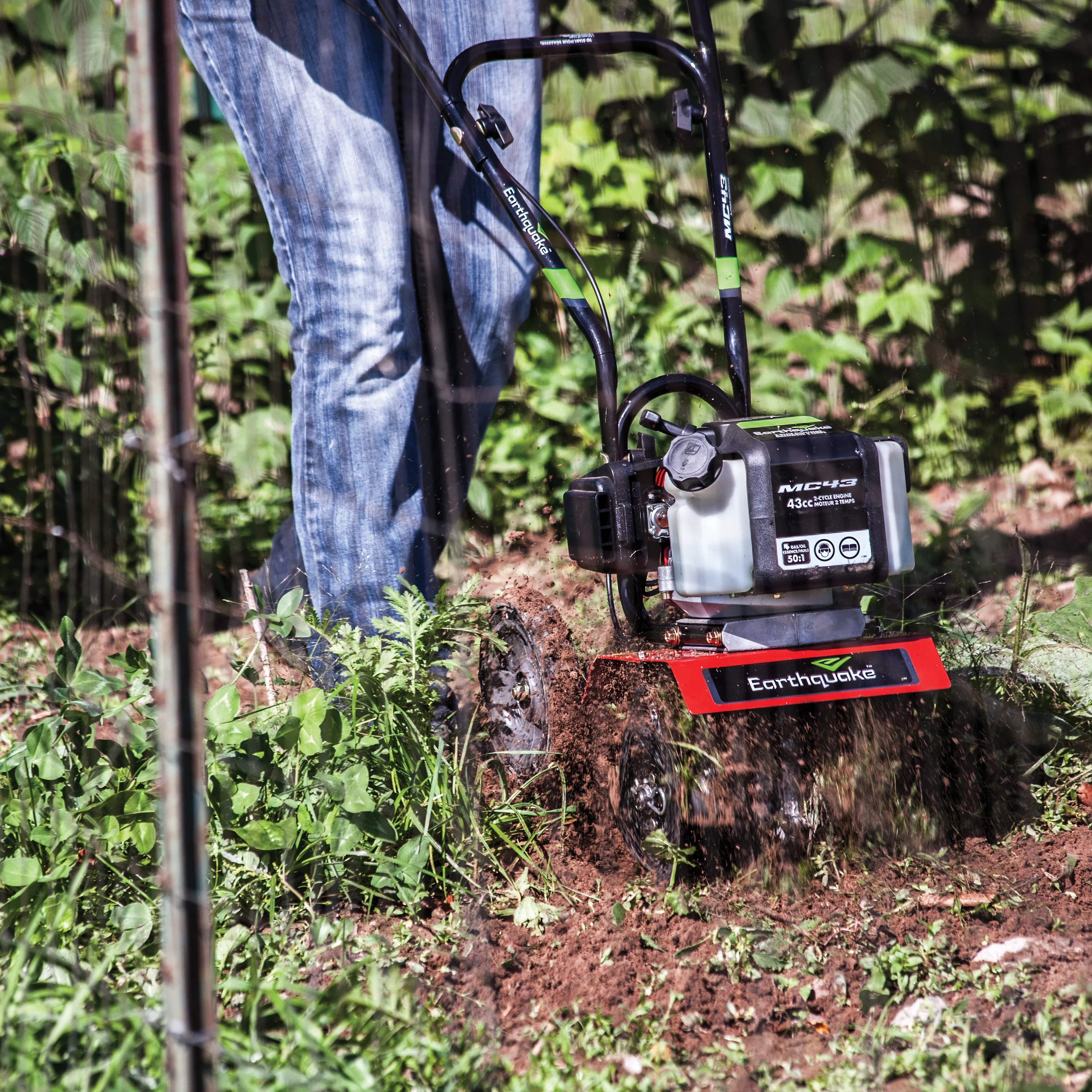 Earthquake MC43 Mini Cultivator Tiller with 43cc 2-Cycle Viper Engine, 5 Year Warranty