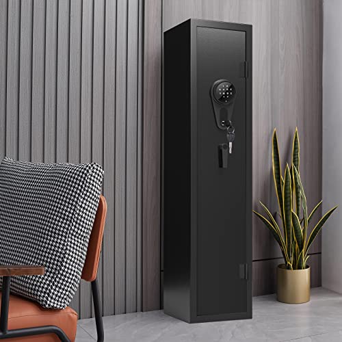 KAER 10-12 Gun Safes for Home Rifle and Pistols,Gun Safes & Cabinets,Quick Access Gun Cabinet,Large Rifle Safe with Removable Shelf and Separate Lockbox (Electronic 10-12 Gun Unassembled)
