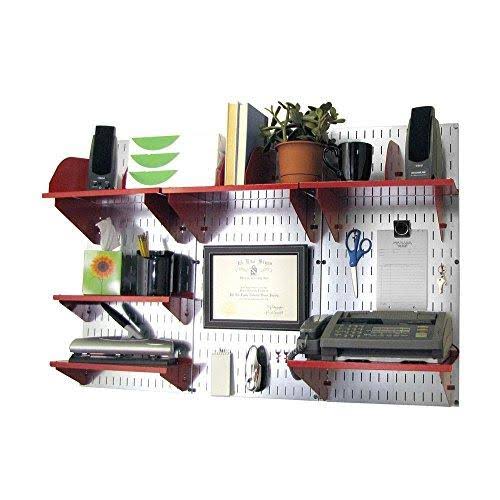 Wall Control Office Wall Mount Desk Storage and Organization Kit; Black and White