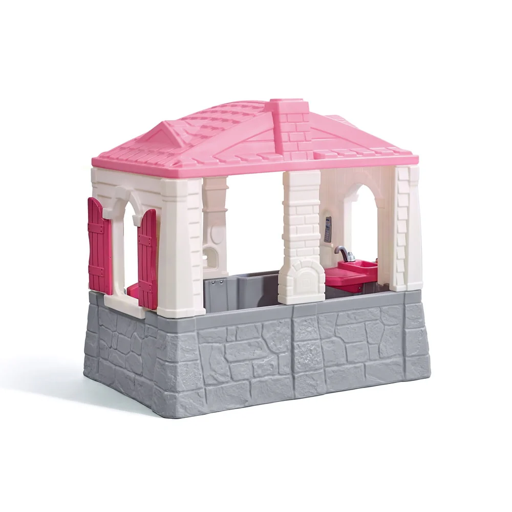 Step2 Neat & Tidy Cottage II Brown Playhouse Plastic Kids Outdoor Toy