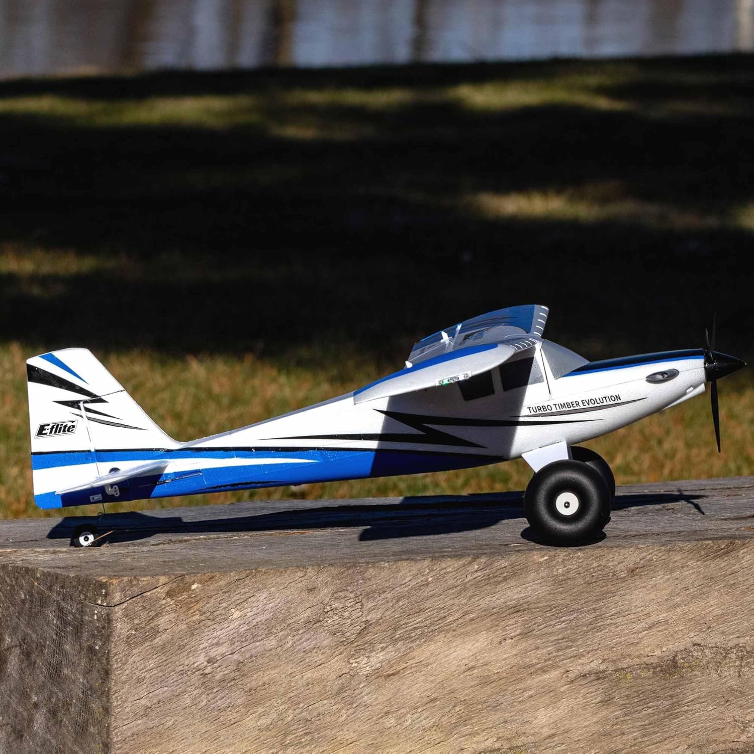 E-flite RC Airplane UMX Turbo Timber Evolution BNF Basic Transmitter Battery and Charger Not Included with AS3X and Safe EFLU8950 Airplanes B&F Electric