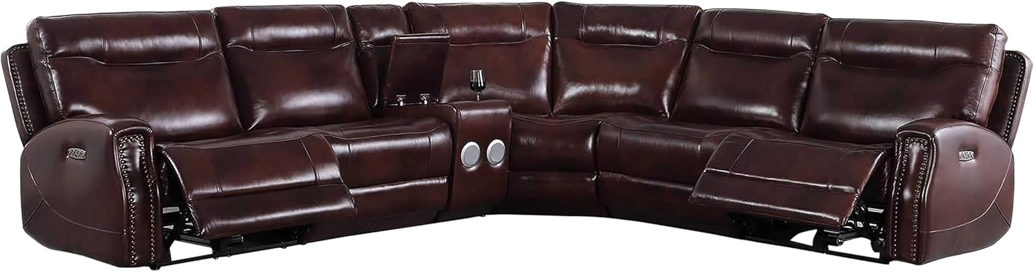 Beverly Fine Funiture Recliner Sofa Set, Brown