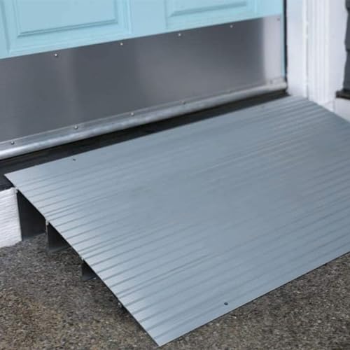 EZ-ACCESS Transitions Portable Self Supporting Aluminum Modular Entry Threshold Ramp Ideal for Doorways and Raised Landings, 6 Inch