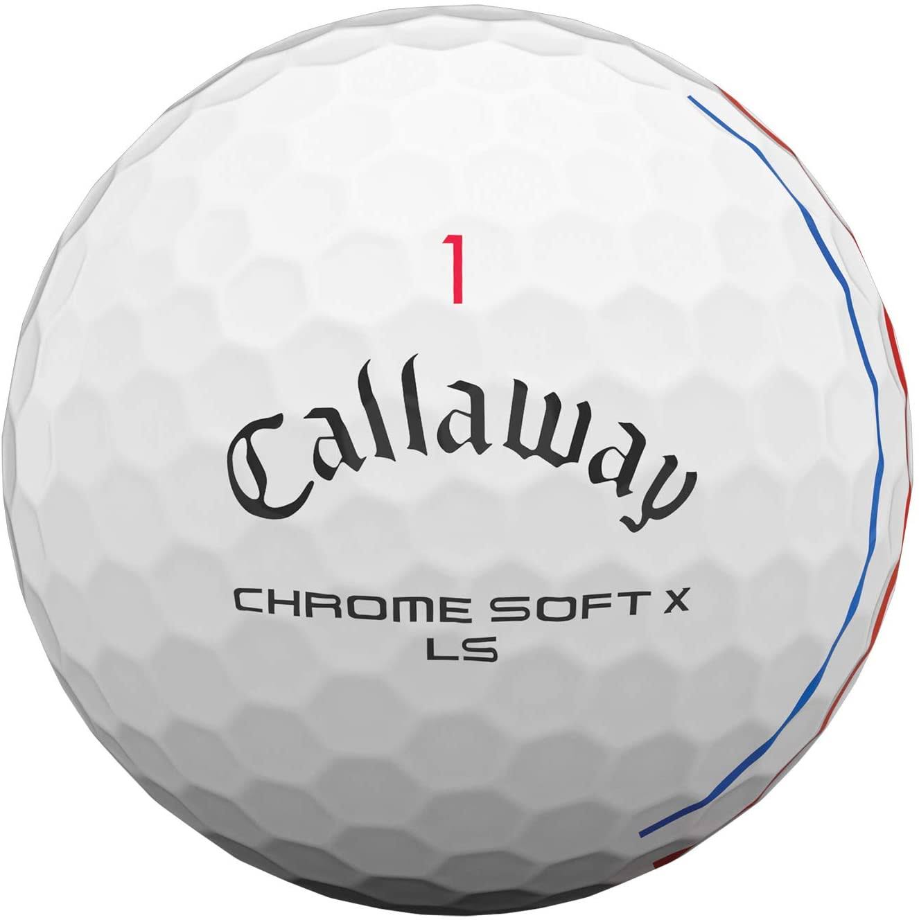 Callaway Chrome Soft x LS Triple Track Golf Balls - White