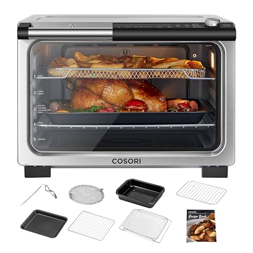 COSORI 13-In-1 26-Quart Ceramic Toaster Oven Air Fryer Ceramic Dropdown Door countertop oven