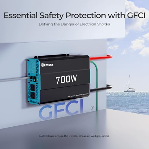 Renogy Inverter PUH, 3000W Pure Sine Wave Power Inverter with UPS Transfer Switch & Bluetooth, 12V DC to 120V AC Converter for RV, Truck, Home,Camping - 6000W Surge Power, Remote Monitoring