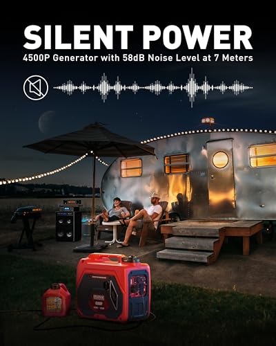 ERAYAK 4500W Dual-Fuel Portable Inverter Generator for Home Use, Camping Outdoor, 30A RV Ready, Auto Switch, Gas and Propane Powered, EPA, CO Sensor, Parallel Ready, Campact Design