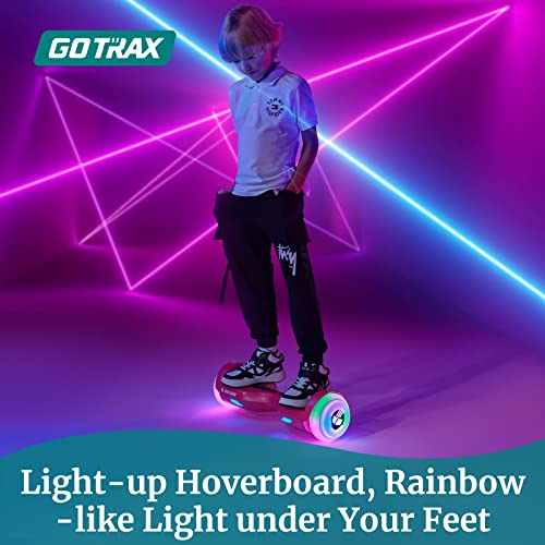 Gotrax Hoverboard with 6.5" LED Wheels & Headlight, Max 4/5 Miles Range, 6.2mph Power by Dual 200W Motor, UL2272 Certified and 50.4Wh/65.52Wh Battery Self Balancing Scooters for 44-176lbs Kids