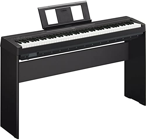 Yamaha 88-Key Weighted Portable Digital Piano Keyboard with Music Rest, Sustain Foot Switch, Built-in Speakers, USB Connectivity, Black (P45B)