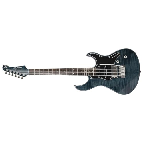 YAMAHA 6 String Solid-Body Electric Guitar, Right, Translucent Black, 612VII (PAC612VIIFM TBL)