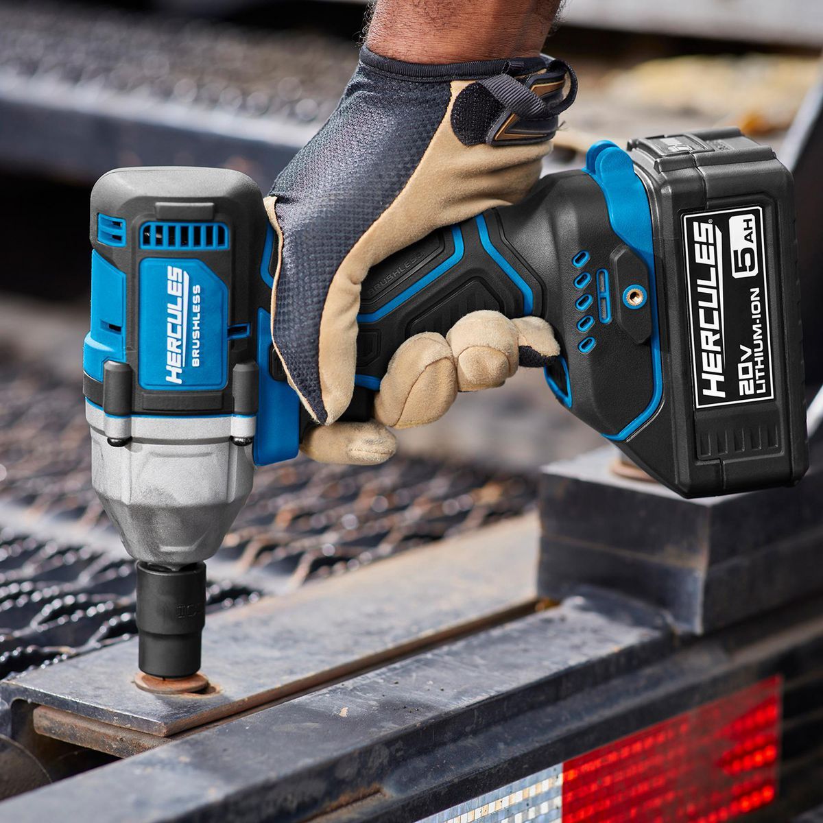 HERCULES 20V Brushless Cordless, 1/2 in. Compact, 4-Mode Impact Wrench with Friction Ring 窶・Tool Only