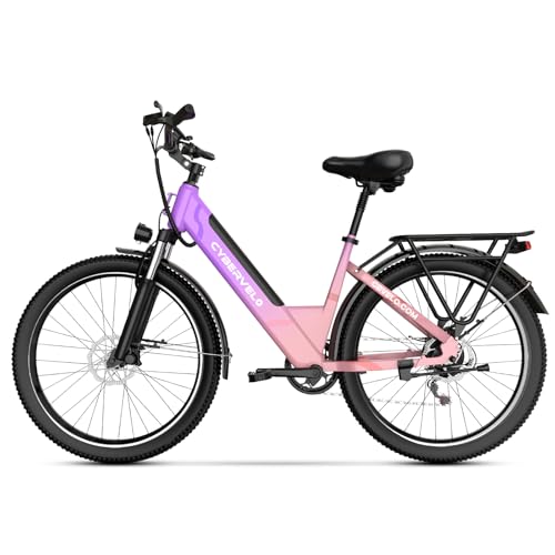1000 Peak Electric Bike for Adults,up 80 Miles Removable Battery Ebike, 26" Electric E Bike with 7-Speed,Adult Electric Bicycles for Commute Beach Snow Womens All Terrain
