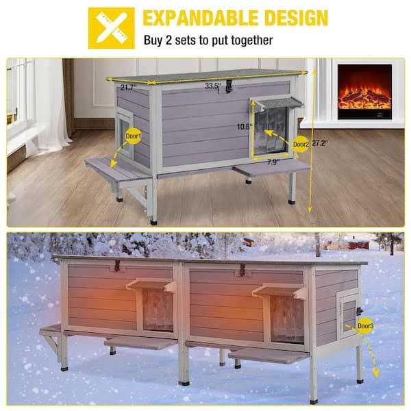aivituvin Insulated Outdoor Cat House Warm Liner Inside AIR91-IN - Pet Supplies online store