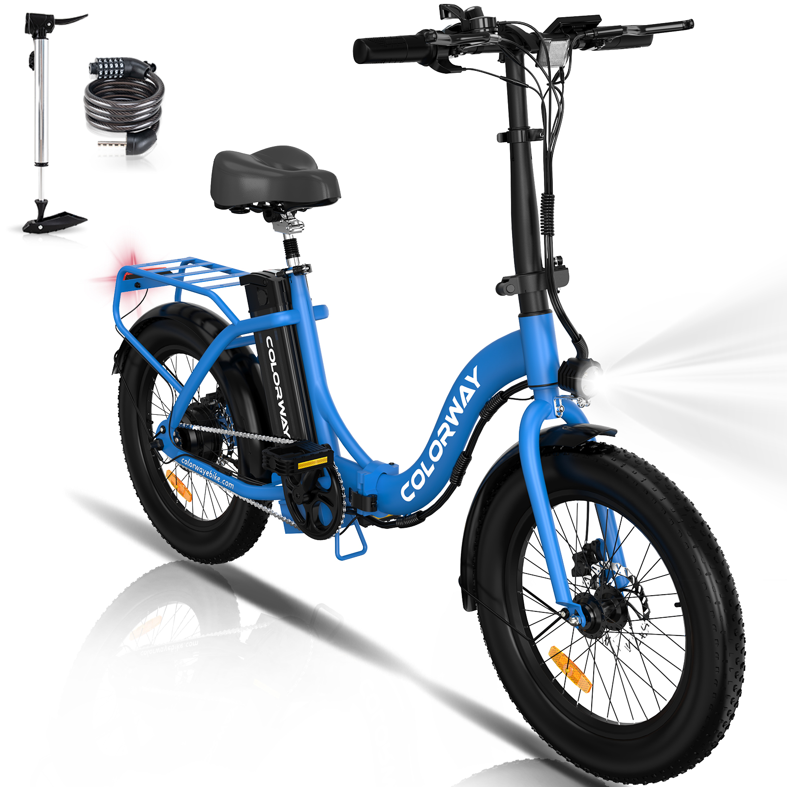 COLORWAY 20x3.0 Fat Tire Electric Bicycles, 12Ah/36V/500W E Bike, 20MPH electric bike for Teenager and Adults BK6MG