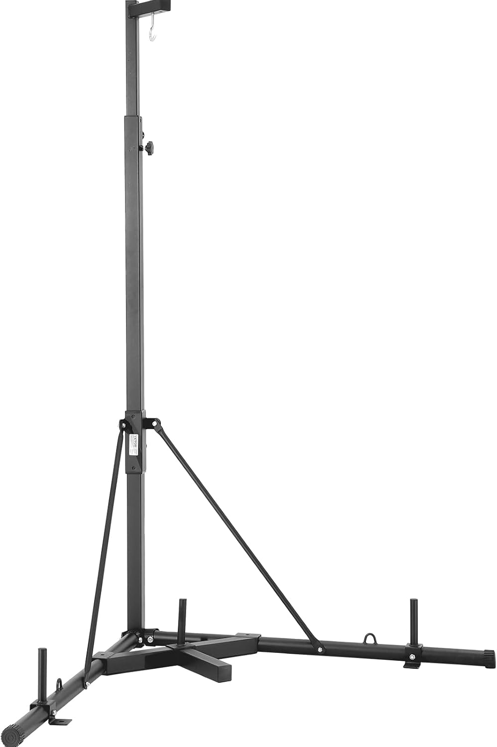 VEVOR Punching Bag Stand, Steel Heavy Duty Workout Training Equipment, Adjustable Height Boxing Punching Stand with Weighted Base, Holds Up to 400 lbs, Freestanding Sandbag Rack for Home Gym Fitness