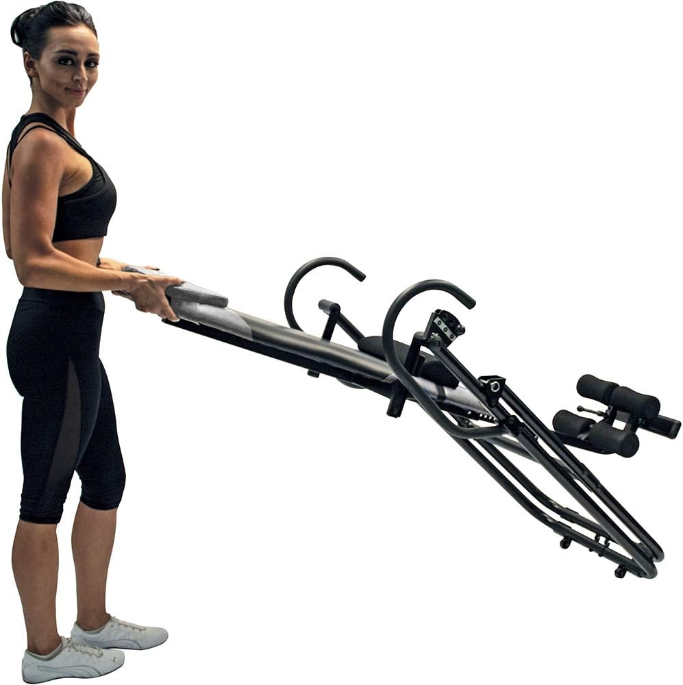 Body Vision IT9825 Premium Inversion Table with Removable Head Pillow & Lumbar Support Pad, - Heavy Duty - up to 250 lbs., Gray