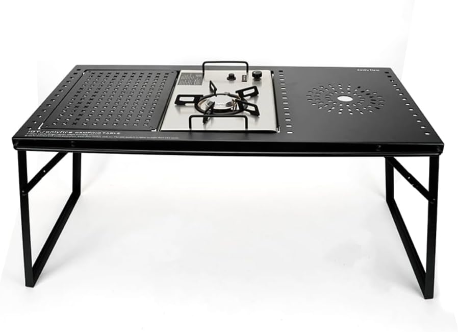 Onlyfire IGT Camping Table Kit with Gas Stove and Carrying Case, Folding Camp Table, Portable Camping Table IGT Unit Combination Table for Camping, Picnic, RV Trip, Backyard Party, GS337