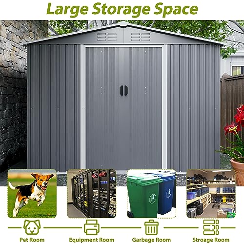 6x4 Ft Outdoor Storage Shed, Heavy-Duty All-Weather Tool Shed with Lockable Doors, Durable Resin Construction for, Patio & Backyard Organization Black
