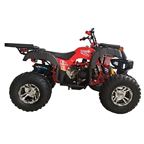 X-PRO 200 Utility ATV with Automatic Transmission w/Reverse, LED Headlight, Big 23"/22" Aluminium Rim Wheels! (Factory Package, Red)