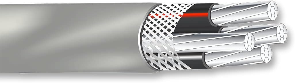 90' 2/0-2/0-2/0-1 SER WG Aluminum Service Entrance Cable Wire
