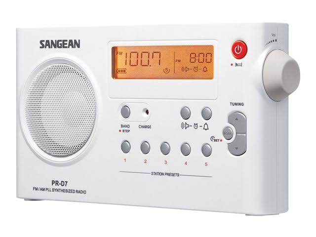 Sangean PR-D7 Portable Radio - White