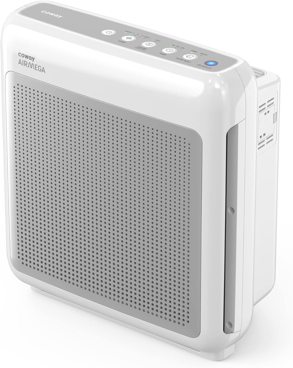 Coway Airmega AP-1512HH True HEPA Air Purifier with Air Quality Monitoring, Auto Mode, Timer, Filter Indicator, Eco Mode & Airmega 200M True HEPA and Activated-Carbon Air Purifier, AP-1518R - White
