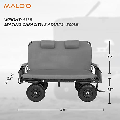 The Lounge Wagon – The Only Wagon That Converts into a 2-Person Chair - 3-in1 cart - Included Cargo net- Ultimate Beach Wagons– Beach Chairs for Adults – Sports Wagon(Umbrella Sold Separately)…